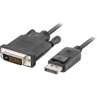 Lanberg Kabel DisplayPort Lanberg CA-DPDV-10CU-0018-BK Zwart