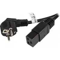 Lanberg Stroomkabel Cee 7/7 16A 1,8M Iec 320 C19 Voor Server Vde Zwart