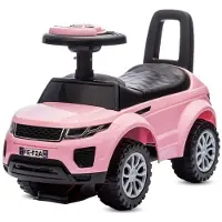 Sun baby Loopauto vanaf 1 jaar, bobby auto, kinderauto vanaf 12 maanden, babyauto, babywalker met claxon en motorgeluiden (Lichtroze)