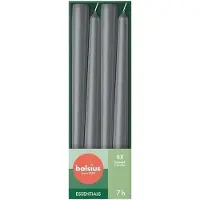 Bolsius Dinerkaars Essentials Grijs 7 Uur D 2,4 H 24,5 Cm 8 Stuks