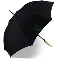 Happy Rain Earth 61101 Lange zwarte automatische paraplu dames
