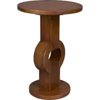 Dutchbone Tondo Bijzettafel Rond 36 cm Mangohout Bruin 50012