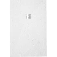 ZEZA Grade Douchebak - 120x80cm - antislip - antibacterieel - mineraalmarmer - rechthoek - mat wit 400000000000019994