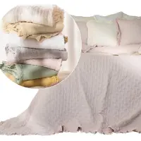 Markizeta Decoratieve Pluche Sprei met Ruche 200x220 cm - Diverse kleuren