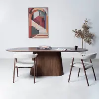 Giga Meubel Eettafel Salvador Walnoot Ovaal 160cm