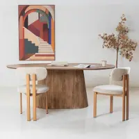 Giga Meubel Eettafel Salvador Naturel Ovaal 160cm