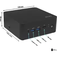 MSI Cubi NUC 13MQG-065BEU 0.84 L pc zwart i7-1365U Intel SoC
