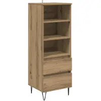 vidaXL Highboard Artisan Eiken 40 x 36 x 110 cm Bewerkt hout