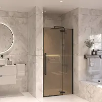 Sanivo Nisdeur Set Vigo Champagne Glas 140x200 Mat Zwart