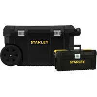 Stanley essential gereedschapswagen 50l met draagbare koffer