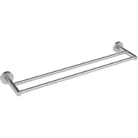 Allibert handdoekhouder met dubbele stang geborsteld chroom wandmontage