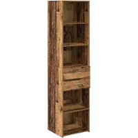 vidaXL Highboard Oud Hout 45 x 42,5 x 185 cm Bewerkt hout