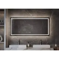 Martens & Meijer Spiegel münchen fade 140x70 cm met directe & indirecte verlichting rondom, incl. Verwarming & dimbare touch