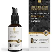 Mineaderm Retinol Serum with high concentrations of hyaluronic acid, vitamin C, and ceramides – Anti-wrinkle and brightening treatment for smoother, more radiant skin – 30 ml