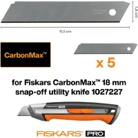 Fiskars - CarbonMax snap off blades - 18 mm - 5 pack