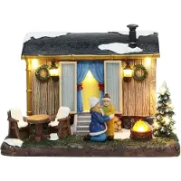 Santaville Residential Caravan with LED Polyresin 20cm