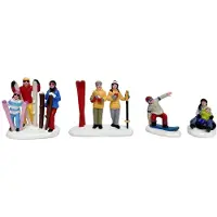 Santaville Snow Sports Polyresin 9cm 4 stuks