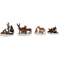 Santaville Forest Animals Polyresin 8cm 4 stuks