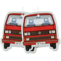 Brisa VW Collection by - Set van 2 Volkswagen luchtverfrissers met VW T3 Bulli Bus-motief (Vanille)