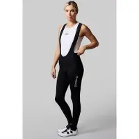 Acelera Intermediate Fietsbroek Lang Dames met Zeem en Bretels - Thermo Lange Wielerbroek - Fietsbroek Lang - Zwart - Maat S