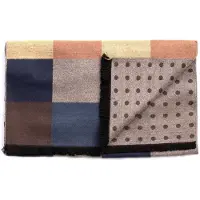 Tresanti STEVENS Double face viscose scarf signature block Brown (TRSCIE126 - 400)