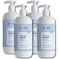 Derma Family Vloeibare Handzeep - Parfumvrij - voor Gevoelige huid - met Glycerine - Hypoallergeen - 4 x 500 ml