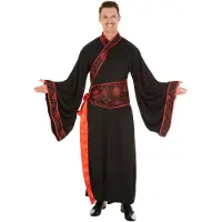 TecTake dressforfun - herenkostuum Aziaat XL - verkleedkleding kostuum halloween verkleden feestkleding carnavalskleding carnaval feestkledij partykleding - 301043
