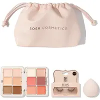 Sosu | The Beauty Base Collection Gift Set - Complete Palette - Wimpers - Blender Spons - Makeup Tas - Basis Makeup - Vegan