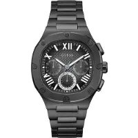 GUESS Analoog horloge 'Headline' zwart / wit