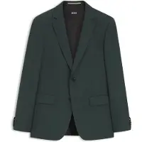 BOSS Slim-fit blazer van stretchwol met dessin