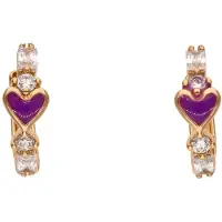 NAEMI Oorbellen goud / lila / transparant