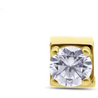 New Bling 9NBG-912ZIRCON Gouden Kubus met zirconia - 3,8mm - hanger - 14 Karaat - Goud