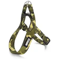 Morsø mini hondentuig verstelbaar gerecycled full metal dog bruin 29-38x2,5 cm