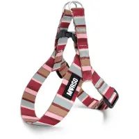 Morsö mini tuig voor hond verstelbaar gerecycled skyline rood / roze 24-32x1,5 cm