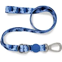 Morsø hondenriem verstelbaar gerecycled splash blauw 65-200x2,5 cm 20-80 kg