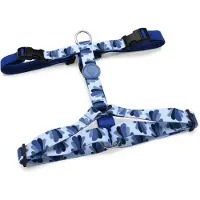 Morsø tuig voor hond h-tuig voor hond gerecycled splash blauw 70-100x2,5 cm