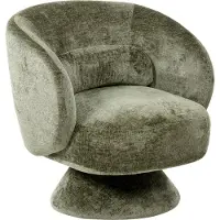 Beliani LIEKSA - Draaifauteuil - Groen - Chenille