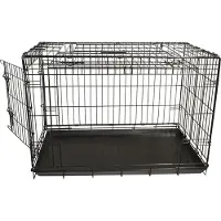Gebr. De Boon Draadkooi met deur en schuifdeur nr. 5 zwart 123x77x83 cm
