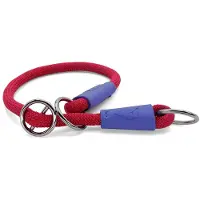 Morsø half slip halsband hond regular rope gerecycled red velvet rood 45x1 cm