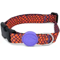 Morsø halsband voor hond gerecycled urban lizard rood 43-70x2,5 cm