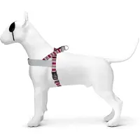 Morsø norwegian tuig voor hond gerecycled skyline rood / roze 41-56x38 cm