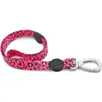 Morsø hondenriem gerecycled bubble leo roze 120x1,5 cm 6-20 kg