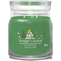 Yankee candle - Shimmering Christmas Tree Medium Geurkaars - 50 branduren - 2 lonten