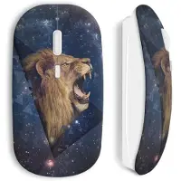 MANIACASE Draadloze Muis - Galaxy Ontwerp - Compatibel met Mac en PC - USB Wi-Fi Stick - Wit - Draadloos