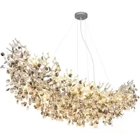 Globo Hanglamp Queena zilvergrijs 150cm