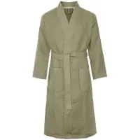 Badrock Sauna badjas wafel - biologisch katoen - olijfgroen XL - groene unisex badjas - wafel kimono - Oeko-Tex - kimono - wafel badjas dames - wafel badjas heren