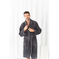 Casilin Teddy Fleece Badjas Grey Charcoal - L