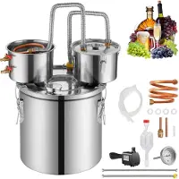 Vevor Alcohol Distiller Moonshine Still 11,4L Water Alcohol Distiller voor snelle koeling