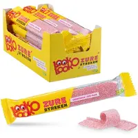 Look-O-Look Look O Look Zure Streken - Snoep - Aardbei - Vegan - 12x58gr