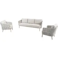 4SO Eva stoel bank loungeset 3 delig latte rope